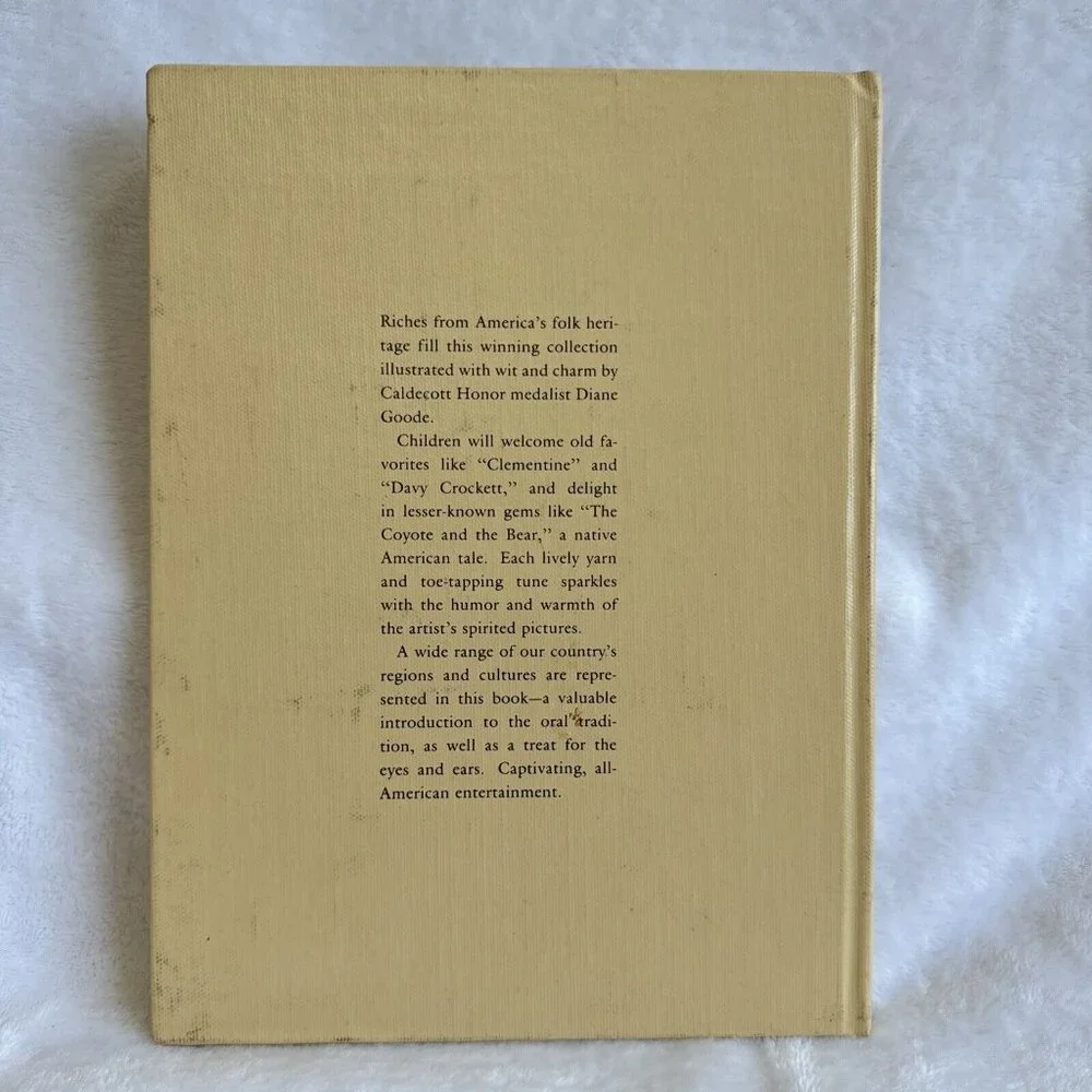 The Diane Goode Book of American Folk Tales &‎ Songs Andersen Vintage 1st Ed
